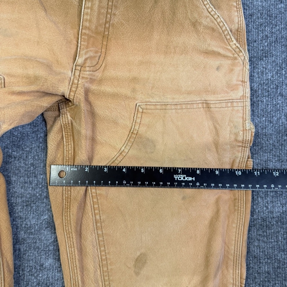 Carhartt Dungaree Pants Men 31x34 Brown Double Knee Canvas Utility Carpenter - Picture 7 of 16